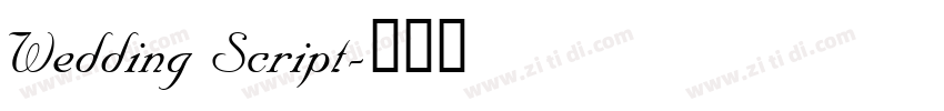 Wedding Script字体转换
